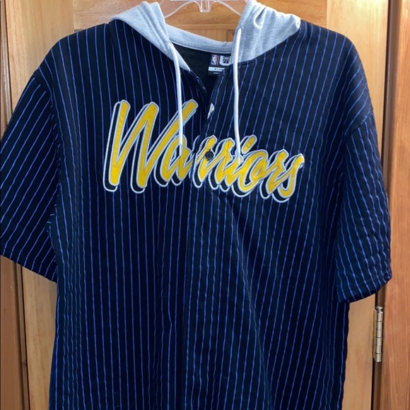 warriors button up jersey